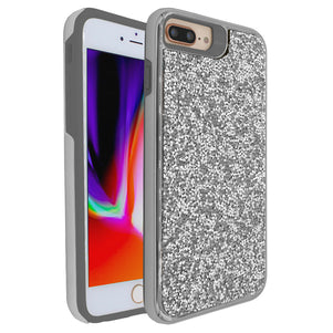 Silver Ibrido Diamond Case for iPhone 7/8 Plus