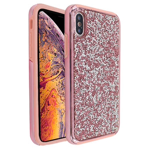 Rose Red Ibrido Diamond Case for iPhone X/XS