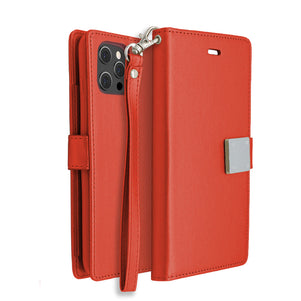 Red Portafoglio Lux Case for iPhone 12 / 12 Pro