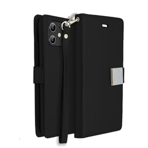 Black Portafoglio Lux Case for iPhone 12 Mini