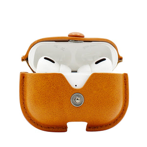 Brown Leather Clip AirPod Pro Case