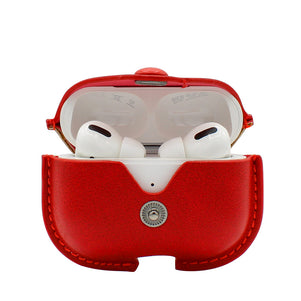 Red Leather Clip AirPod Pro Case