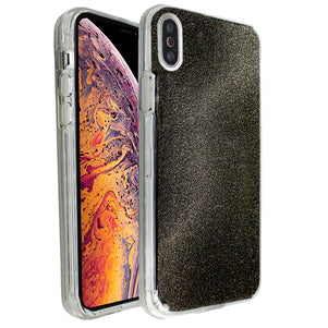 Black Sparkle Ibrido Case for iPhone XS Max