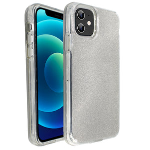 Silver Sparkle Ibrido Case for iPhone 12 Mini