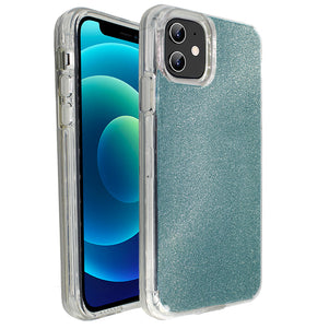 Blue Sparkle Ibrido Case for iPhone 12 Mini