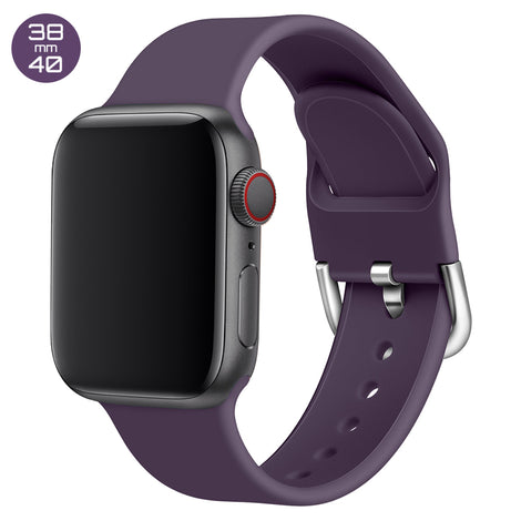 Purple Silicone iWatch Band with D Buckle 38/40mm