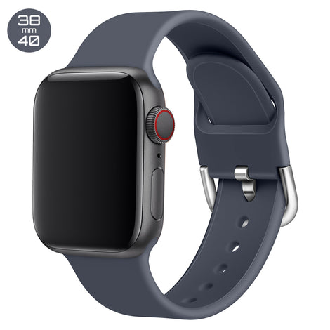 Slate Silicone iWatch Band with D Buckle 38/40mm