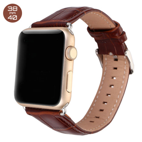 Brown Crocodile Leather iWatch Band 38/40mm