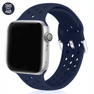 Dark Blue Breathable Silicone iWatch Band 38/40mm