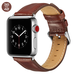 Dark Brown Luxury Leather iWatch Band 38/40mm