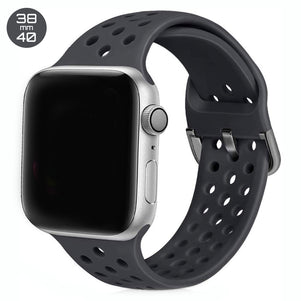 Dark Grey Breathable Silicone iWatch Band 38/40mm