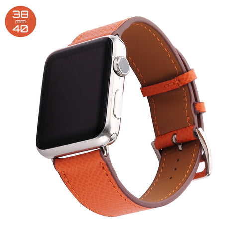 Orange Single Tour Leather iWatch Band 38/40mm