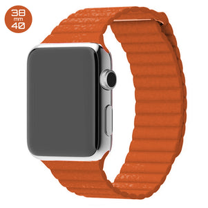 Orange iWatch Leather Loop Band 38/40mm