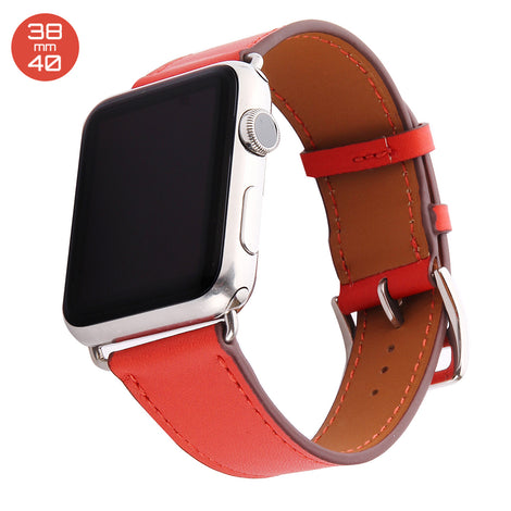 Red Single Tour Leather iWatch Band 38/40mm