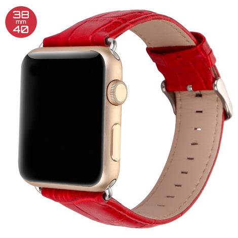 Red Crocodile Leather iWatch Band 38/40mm