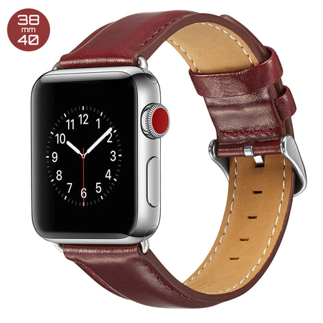 Red Luxury Leather iWatch Band 38/40mm