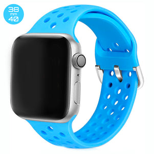 Sky Blue Breathable Silicone iWatch Band 38/40mm