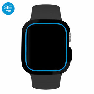 Black/Blue iWatch Silicone Case 38mm