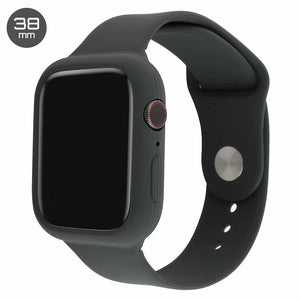 Dark Grey Silicone iWatch Band with Case 38mm