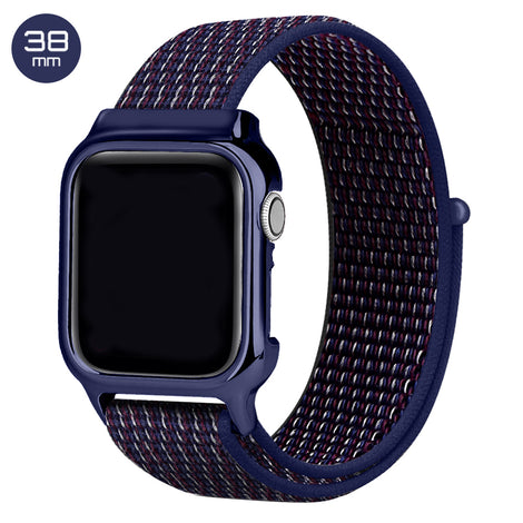 Indigo Nylon iWatch Band with Case 38mm