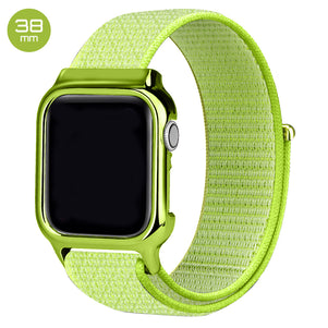 Yellow Nylon iWatch Band with Case 38mm