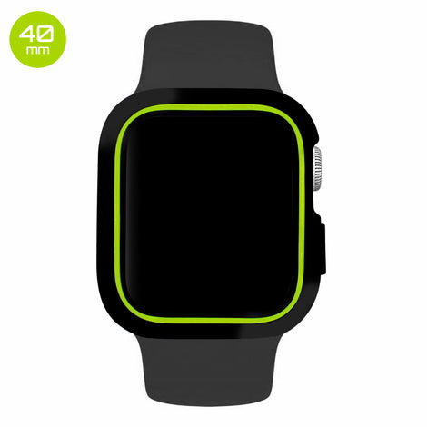 Black/Green iWatch Silicone Case 40mm