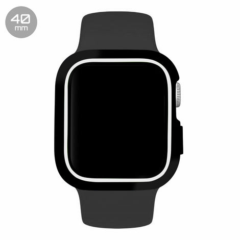 Black/White iWatch Silicone Case 40mm