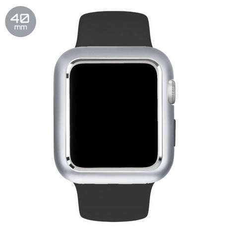 Silver Aluminum Magnetic iWatch Case 40mm