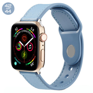 Blue TPU Leather iWatch Band 42/44mm