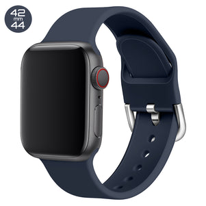 Dark Blue Silicone iWatch Band with D Buckle 42/44mm