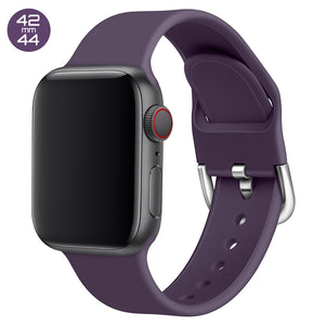 Purple Silicone iWatch Band with D Buckle 42/44mm