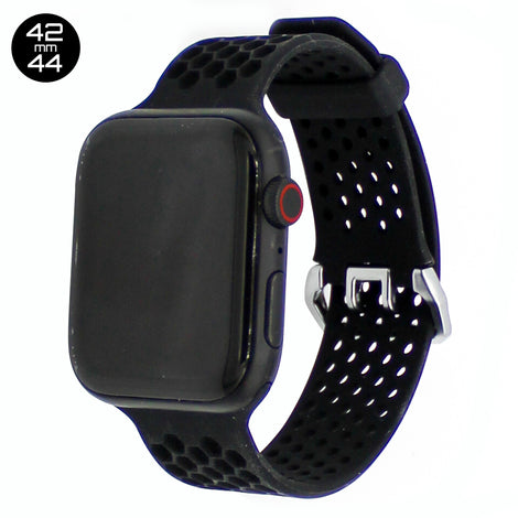 Black Honeycomb Silicone iWatch Band 42/44mm