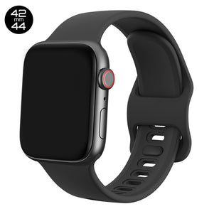 Black Liquid Silicone iWatch Band 42/44mm