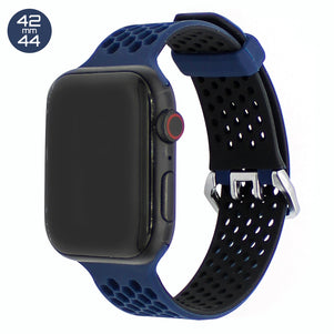 Dark Blue Honeycomb Silicone iWatch Band 42/44mm