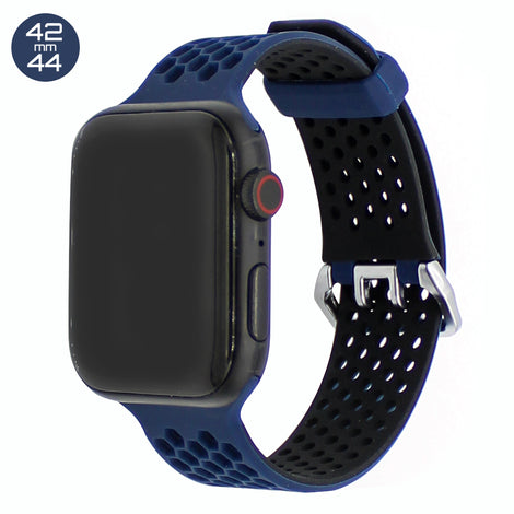 Dark Blue Honeycomb Silicone iWatch Band 42/44mm