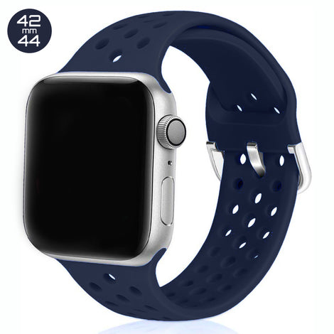 Dark Blue Breathable Silicone iWatch Band 42/44mm