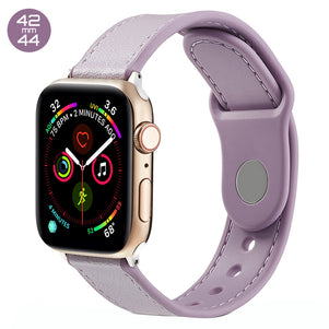 Purple TPU Leather iWatch Band 42/44mm