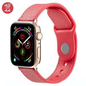 Red TPU Leather iWatch Band 42/44mm