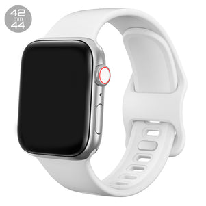 White Liquid Silicone iWatch Band 42/44mm