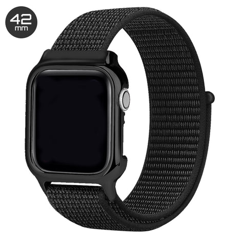 Black Nylon iWatch Band with Case 42mm