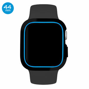 Black/Blue iWatch Silicone Case 44mm