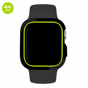 Black/Green iWatch Silicone Case 44mm