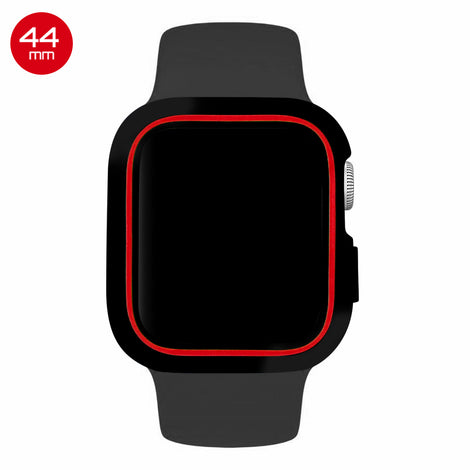 Black/Red iWatch Silicone Case 44mm