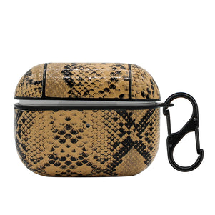 Beige Snakeskin Leather AirPod Pro Case