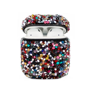 Black Rainbow Diamond Bling AirPod Case