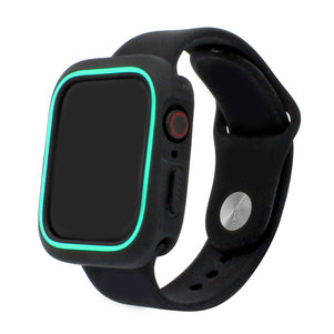 Black/Turquoise iWatch Silicone Case 40mm