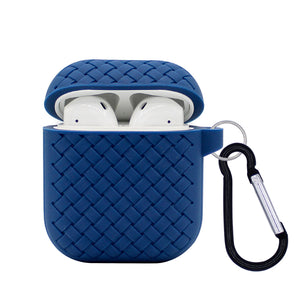 Blue Mesh Silicone AirPod Case