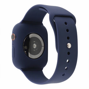 Dark Blue Silicone iWatch Band with Case 40mm