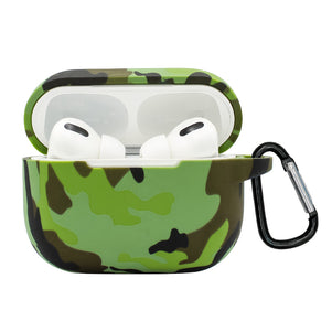 Dark Green Camo Silicone AirPod Pro Case