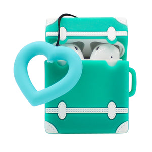 Green Heart Suitcase AirPod Case